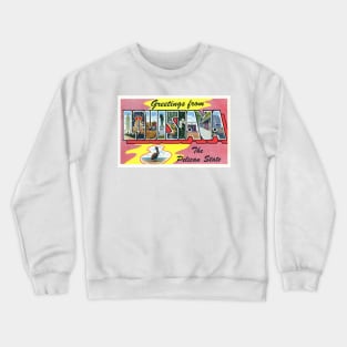 Greetings from Louisiana - Vintage Large Letter Postcard Crewneck Sweatshirt